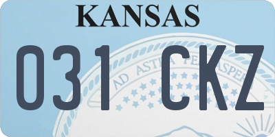 KS license plate 031CKZ
