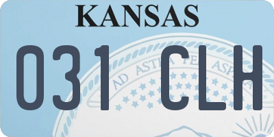 KS license plate 031CLH