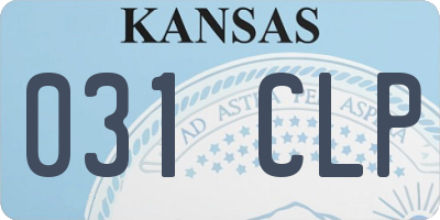 KS license plate 031CLP