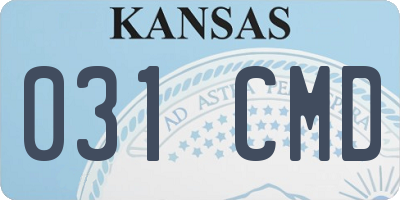 KS license plate 031CMD