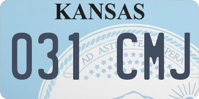 KS license plate 031CMJ