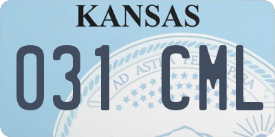 KS license plate 031CML