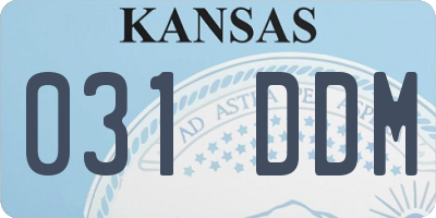 KS license plate 031DDM
