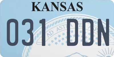 KS license plate 031DDN