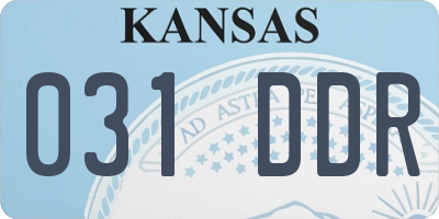 KS license plate 031DDR