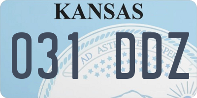 KS license plate 031DDZ