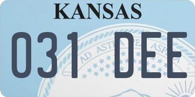 KS license plate 031DEE