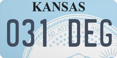 KS license plate 031DEG