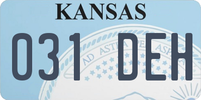 KS license plate 031DEH