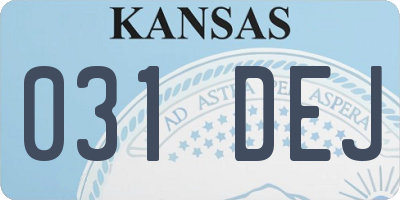 KS license plate 031DEJ