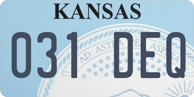 KS license plate 031DEQ