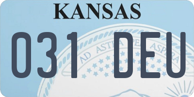 KS license plate 031DEU