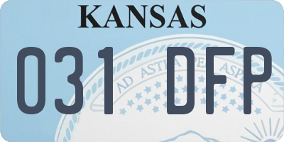 KS license plate 031DFP