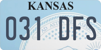 KS license plate 031DFS