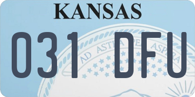 KS license plate 031DFU