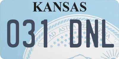 KS license plate 031DNL