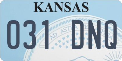 KS license plate 031DNQ