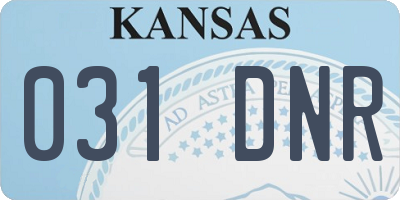 KS license plate 031DNR