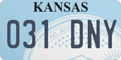 KS license plate 031DNY