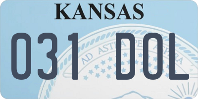KS license plate 031DOL