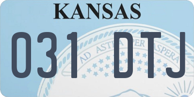 KS license plate 031DTJ