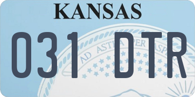 KS license plate 031DTR