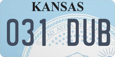 KS license plate 031DUB