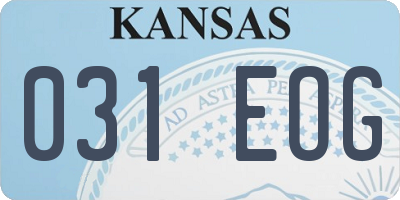 KS license plate 031EOG