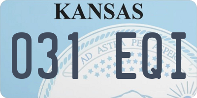 KS license plate 031EQI