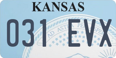 KS license plate 031EVX