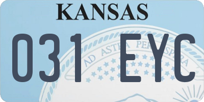 KS license plate 031EYC