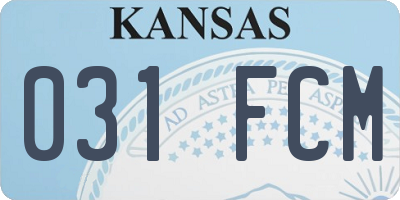 KS license plate 031FCM