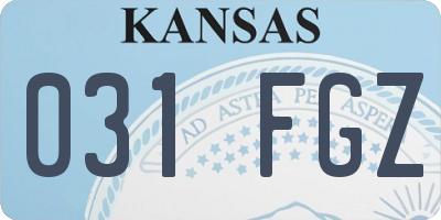 KS license plate 031FGZ