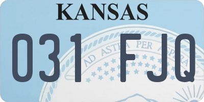 KS license plate 031FJQ