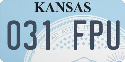 KS license plate 031FPU