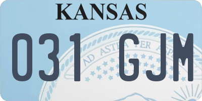KS license plate 031GJM