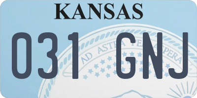 KS license plate 031GNJ