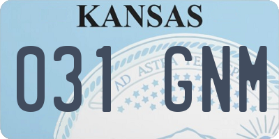 KS license plate 031GNM