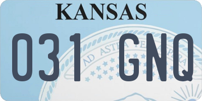 KS license plate 031GNQ