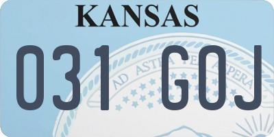 KS license plate 031GOJ