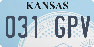 KS license plate 031GPV