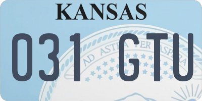 KS license plate 031GTU
