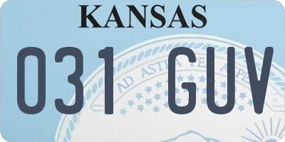 KS license plate 031GUV