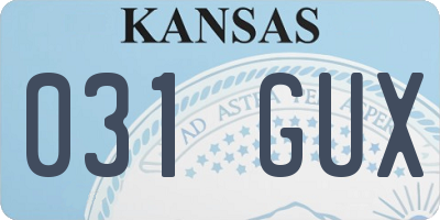KS license plate 031GUX