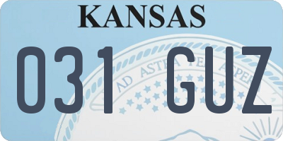 KS license plate 031GUZ
