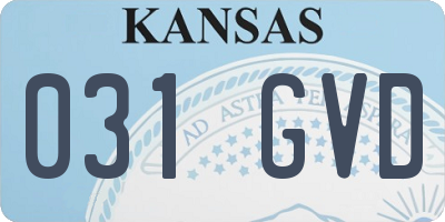 KS license plate 031GVD