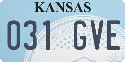 KS license plate 031GVE