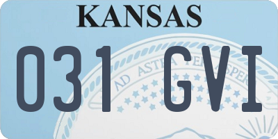 KS license plate 031GVI