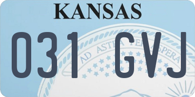KS license plate 031GVJ