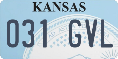 KS license plate 031GVL